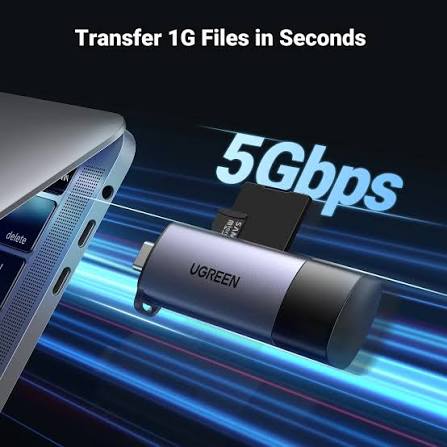 UGREEN 2-IN-1 USB-C/USB-A SD TF MEMORY CARD READER OTG ADAPTER (50706)-iosbd