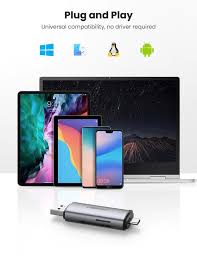 UGREEN 2-IN-1 USB-C/USB-A SD TF MEMORY CARD READER OTG ADAPTER (50706)-iosbd