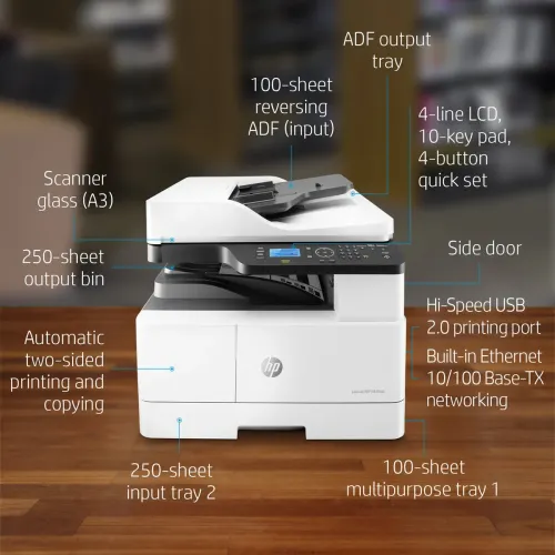 HP LaserJet MFP M443nda Multifunction Mono Laser Photocopier-IOSBD