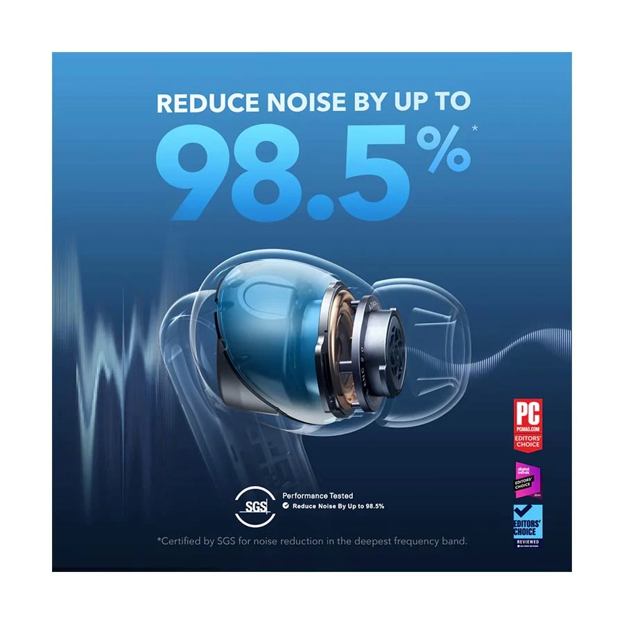 Anker Soundcore Liberty 4 NC ANC Navy Blue Bluetooth Earbuds #A3947H31