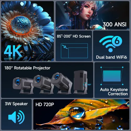 Magcubic Projector HY320 390 ANSI Android 11 Portable