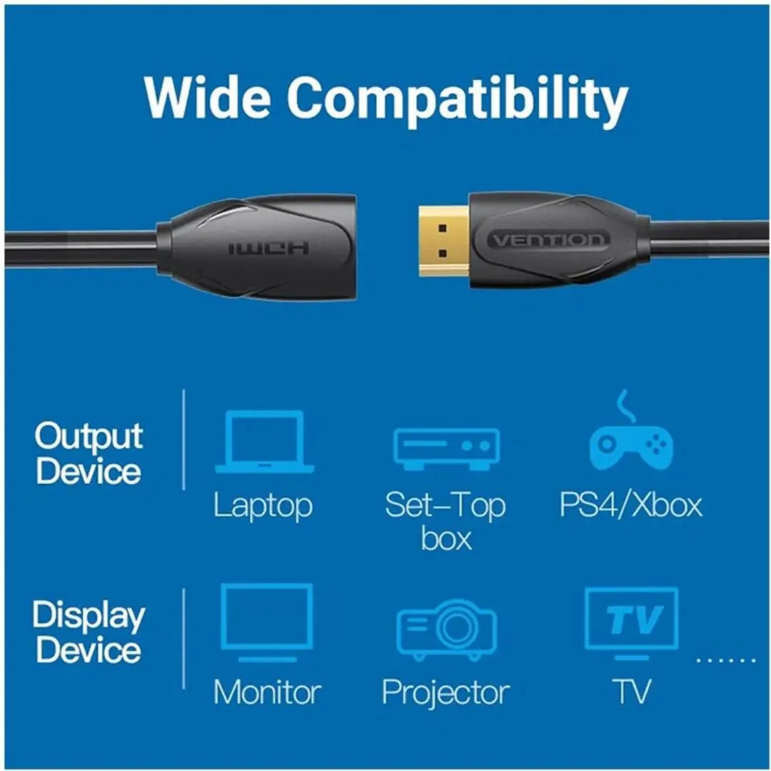 Vention VAA-B06-B300 HDMI Male to Female 3M Extension Cable