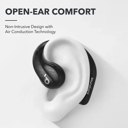 Anker Soundcore AeroFit Pro Midnight Black Bluetooth Open-Ear Earbuds