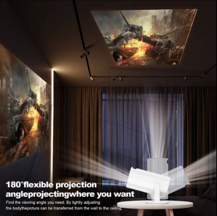 P30 1080P Mini Home 4K Projector Dual WiFi and Bluetooth Portable Projector