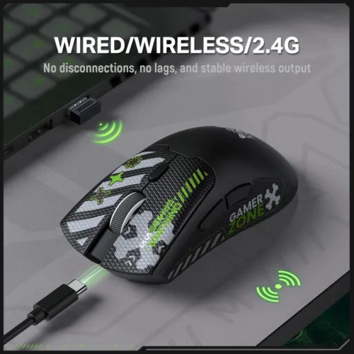 Onikuma DM01 Tri-Mode Wireless Gaming Mouse With Sticker