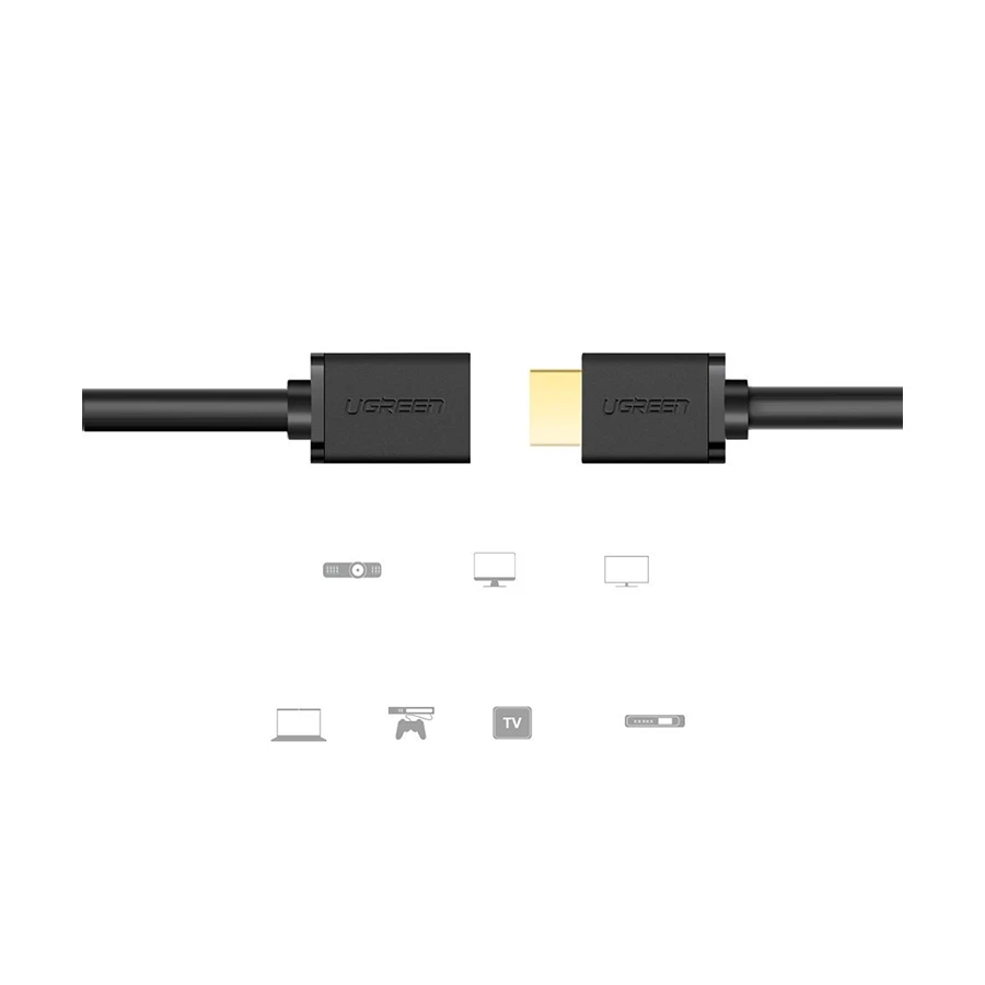 UGREEN 10140 HDMI 2.0 Male to Female 0.5 Meter, Black Extension Cable # 10140 (4K)