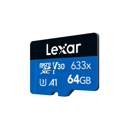 Lexar High-Performance 633x 64GB MicroSDXC UHS-I Memory Card-IOSBD