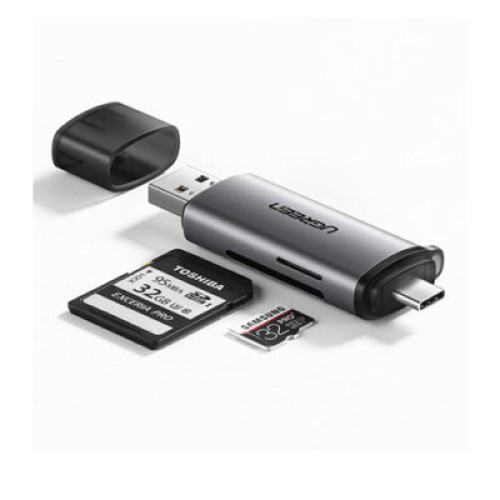UGREEN 2-IN-1 USB-C/USB-A SD TF MEMORY CARD READER OTG ADAPTER (50706)-iosbd