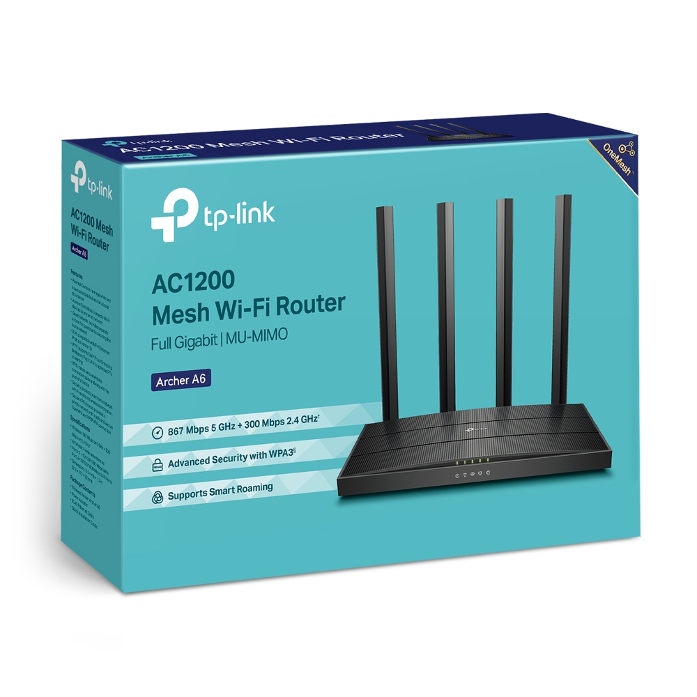 TP-Link Archer A6 V3 AC1200 Dual-Band WiFi Router