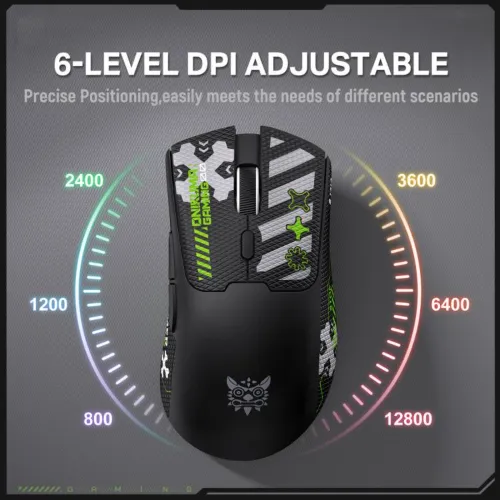 Onikuma DM01 Tri-Mode Wireless Gaming Mouse With Sticker