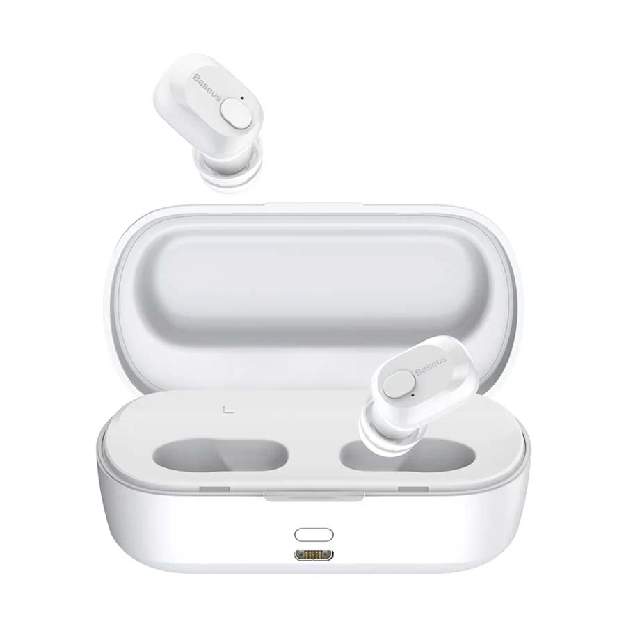 Baseus W01 Encok White TWS Bluetooth Earbuds-IOSBD