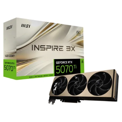 MSI GeForce RTX 5070 Ti 16G INSPIRE 3X OC 16GB GDDR7 Graphics Card