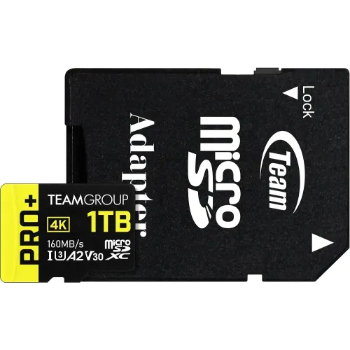 TEAM A2 PRO+ 1TB MicroSDXC UHS-I U3 V30 Memory Card with Adapter-IOSBD