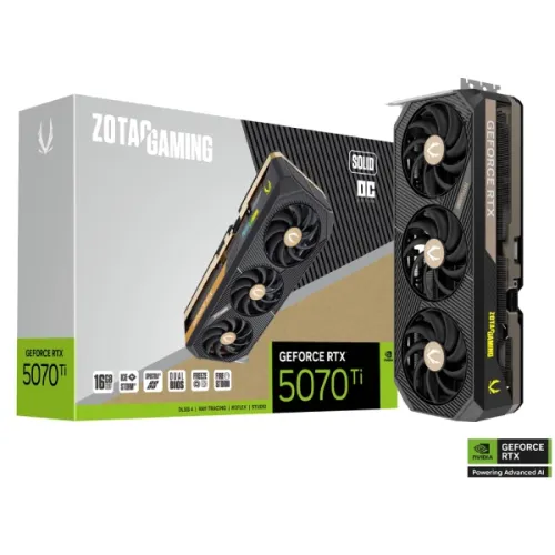 ZOTAC GAMING GeForce RTX 5070 Ti SOLID OC 16GB GDDR7 Graphics Card