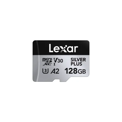Lexar Professional SILVER PLUS 128GB microSDXC UHS-I Memory Card-IOSBD