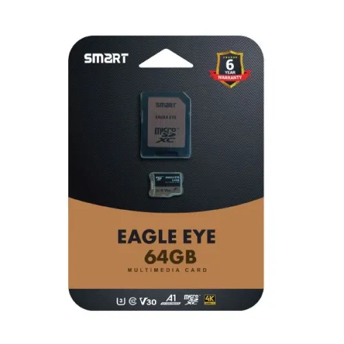 Smart Eagle Eye 64GB Micro SDXC UHS-I U3 Class10 Memory Card with Adapter-IOSBD