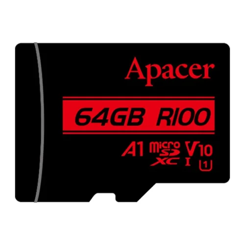 Apacer R100 MicroSDHC/SDXC UHS-I U1 V10 A1 64GB Class-10 Memory Card-IOSBD