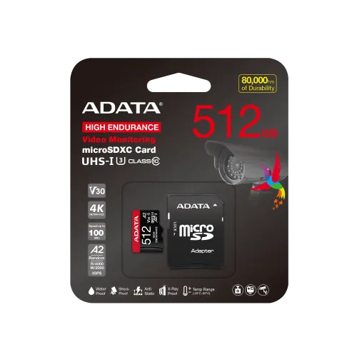 ADATA High-Endurance 512GB UHS-I Class 10 microSDXC Memory Card-IOSBD
