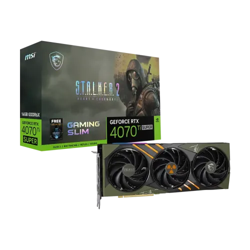 MSI GeForce RTX 4070 Ti SUPER 16G GAMING X SLIM STALKER 2 EDITION 16GB GDDR6X Graphics Card