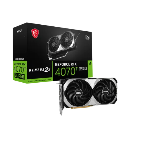 MSI GeForce RTX 4070 Ti SUPER 16G VENTUS 2X OC GDDR6X Graphics Card
