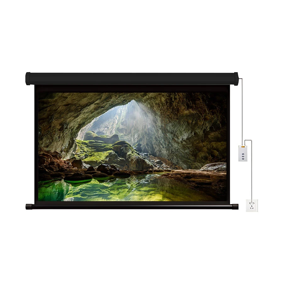 Apollo 70 Inch x 70 Inch Wall Electric Remote Projector Screen