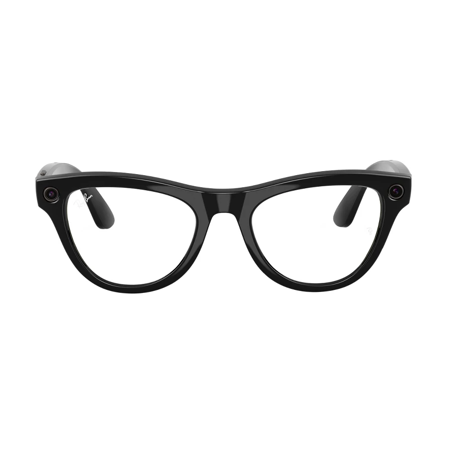 Meta Ray-Ban Skyler (Gen 1) Smart Glasses With Shiny Black Frame Clear to Amethyst Transitions Lens-iosbd
