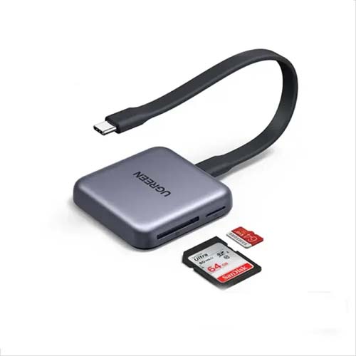 UGREEN 3-in-1 Magnetic USB-C Card Reader cm898 (65095)-iosbd