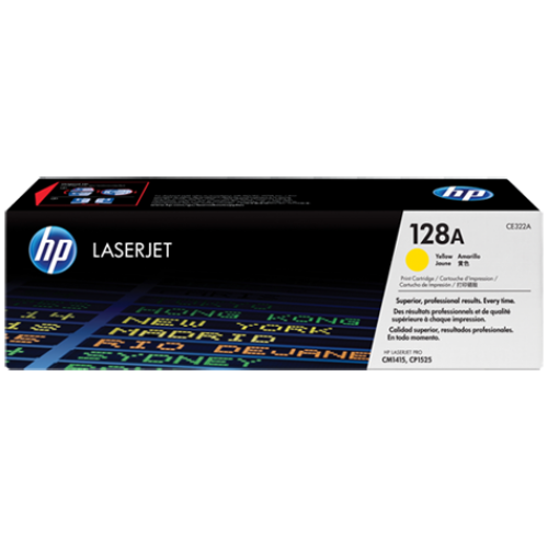 HP 128A-Y Yellow Original LaserJet Toner-IOSBD Cartridge-