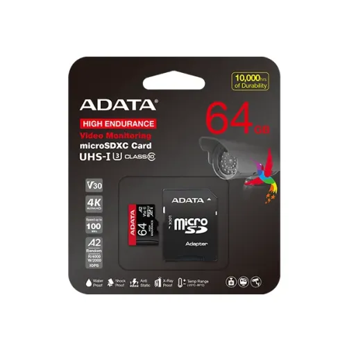ADATA High-Endurance 64GB UHS-I Class 10 microSDXC Memory Card-IOSBD