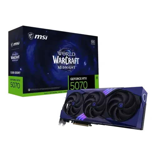 MSI GeForce RTX 5070 12G World of Warcraft MIDNIGHT VOID EDITION OC Graphics Card