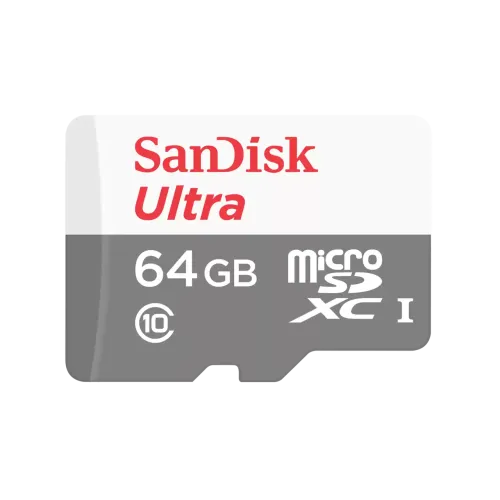SanDisk Ultra 64GB Class-10 100mbps Micro SDXC UHS-I Memory Card (SDSQUNR-064G-GN3MN)-IOSBD
