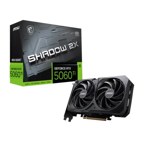 MSI GeForce RTX 5060 Ti 8G SHADOW 2X OC 8GB GDDR7 Graphics Card