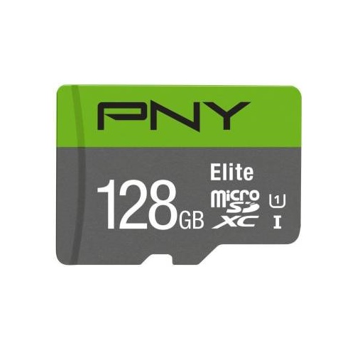 PNY Elite 128GB Class-10 Micro SD Memory Card With Adapter-IOSBD